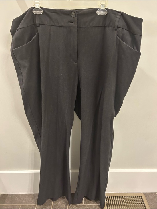 Alfani Pants - Alfani Woman Dark Gray Wide Leg Dress Pants with Relaxed Silhouette